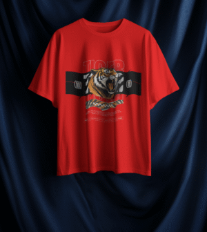 TIGER RED REGULAR GRAPHIC PRINTED T-SHIRT