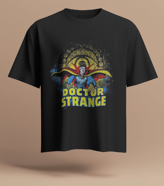 DOCTOR STRANGE BLACK REGULAR GRAPHIC PRINTED T-SHIRT