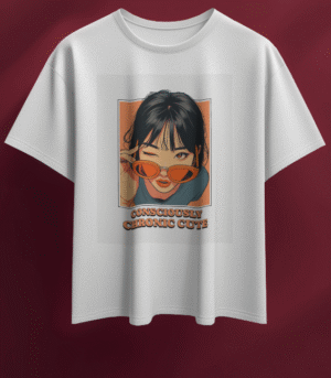GIRL WHITE REGULAR GRAPHIC PRINTED T-SHIRT
